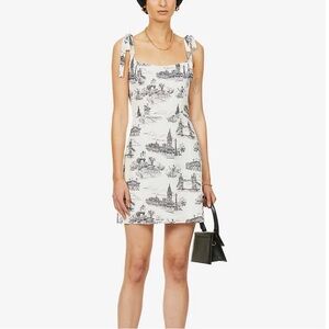 Reformation Womens London Annabell Graphic
Print Mini Dress